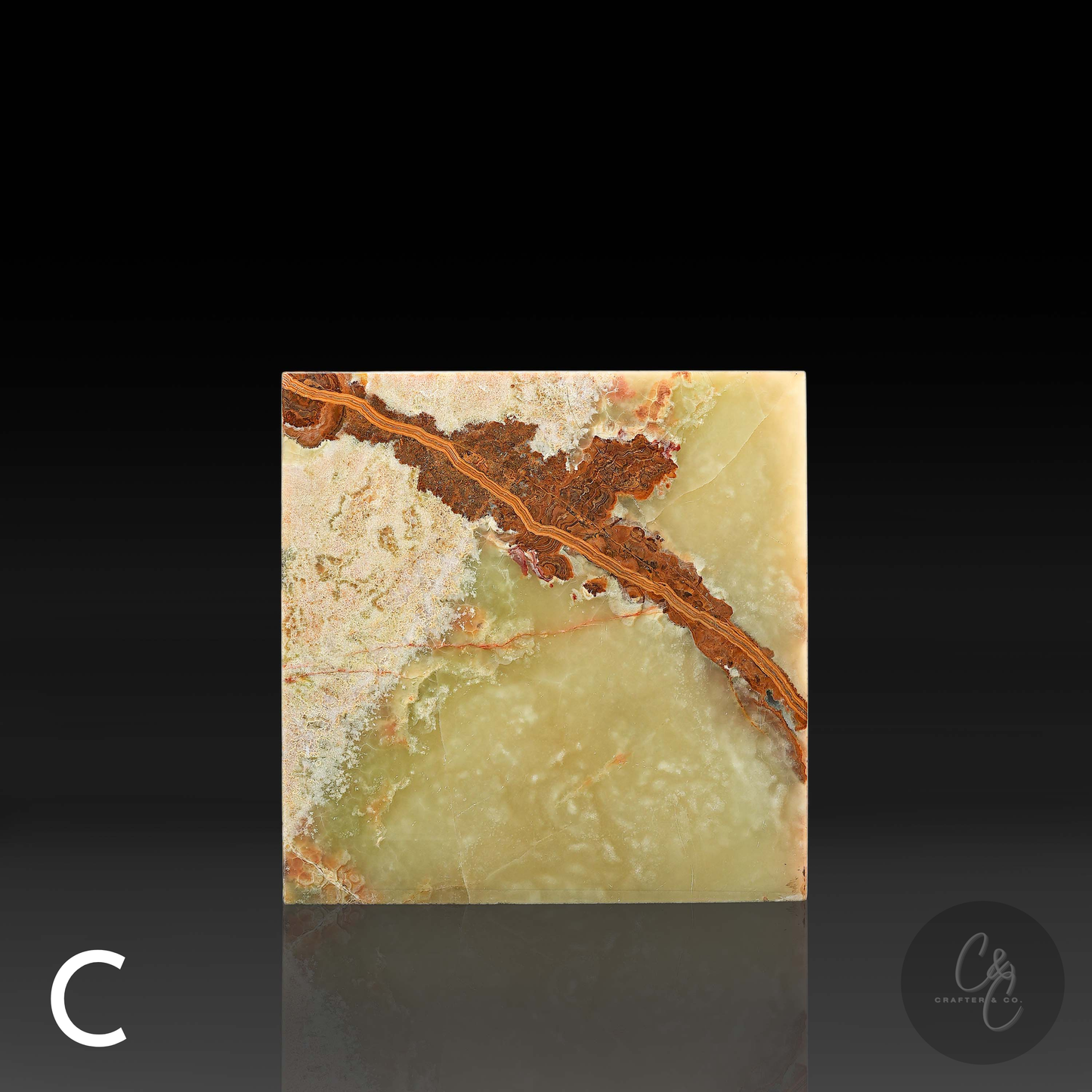 Cube Side Table - Green Onyx