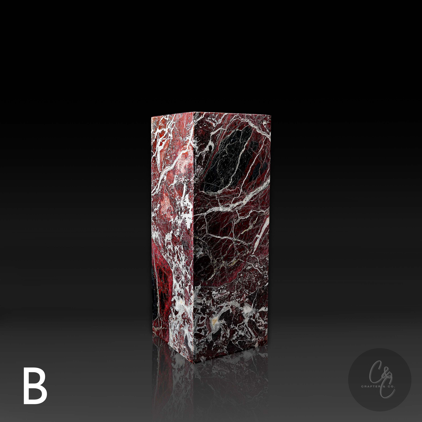 Rosso Levento Marble Plinth