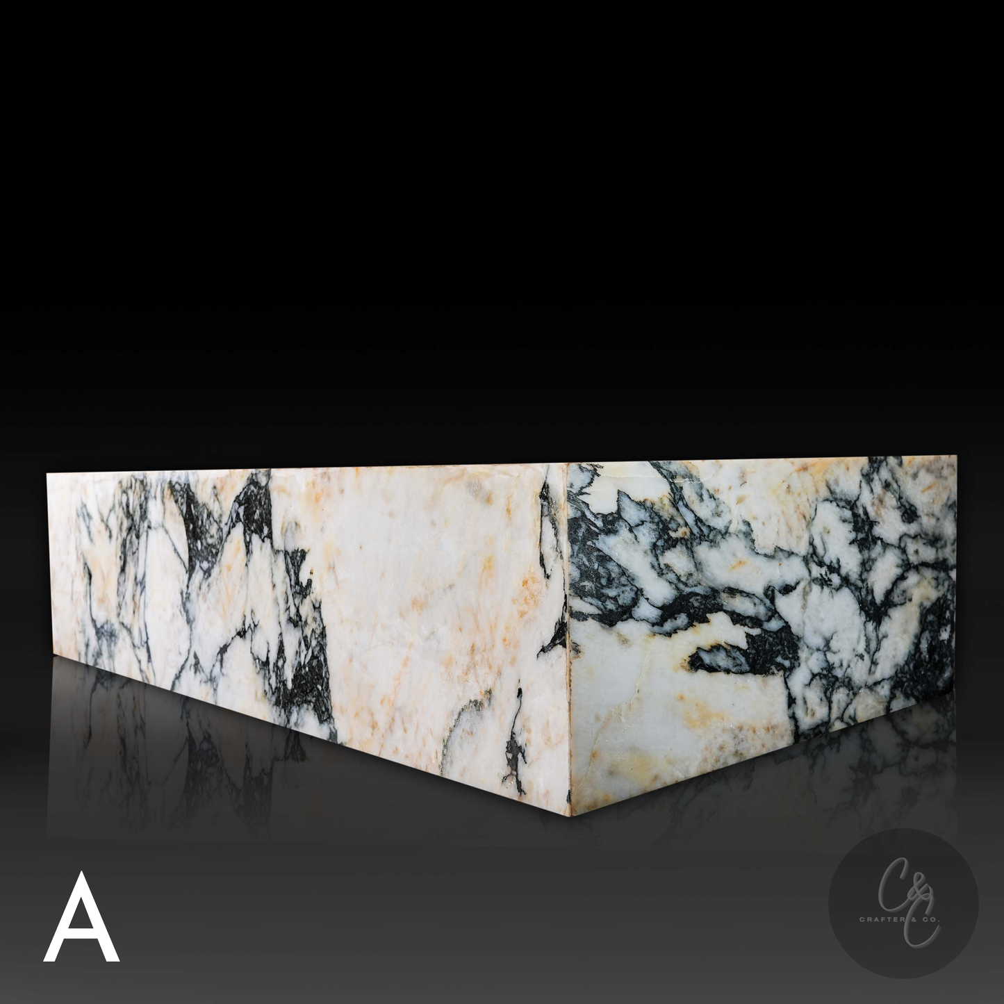 Large Block Coffee Table – Calacatta Monet Marble