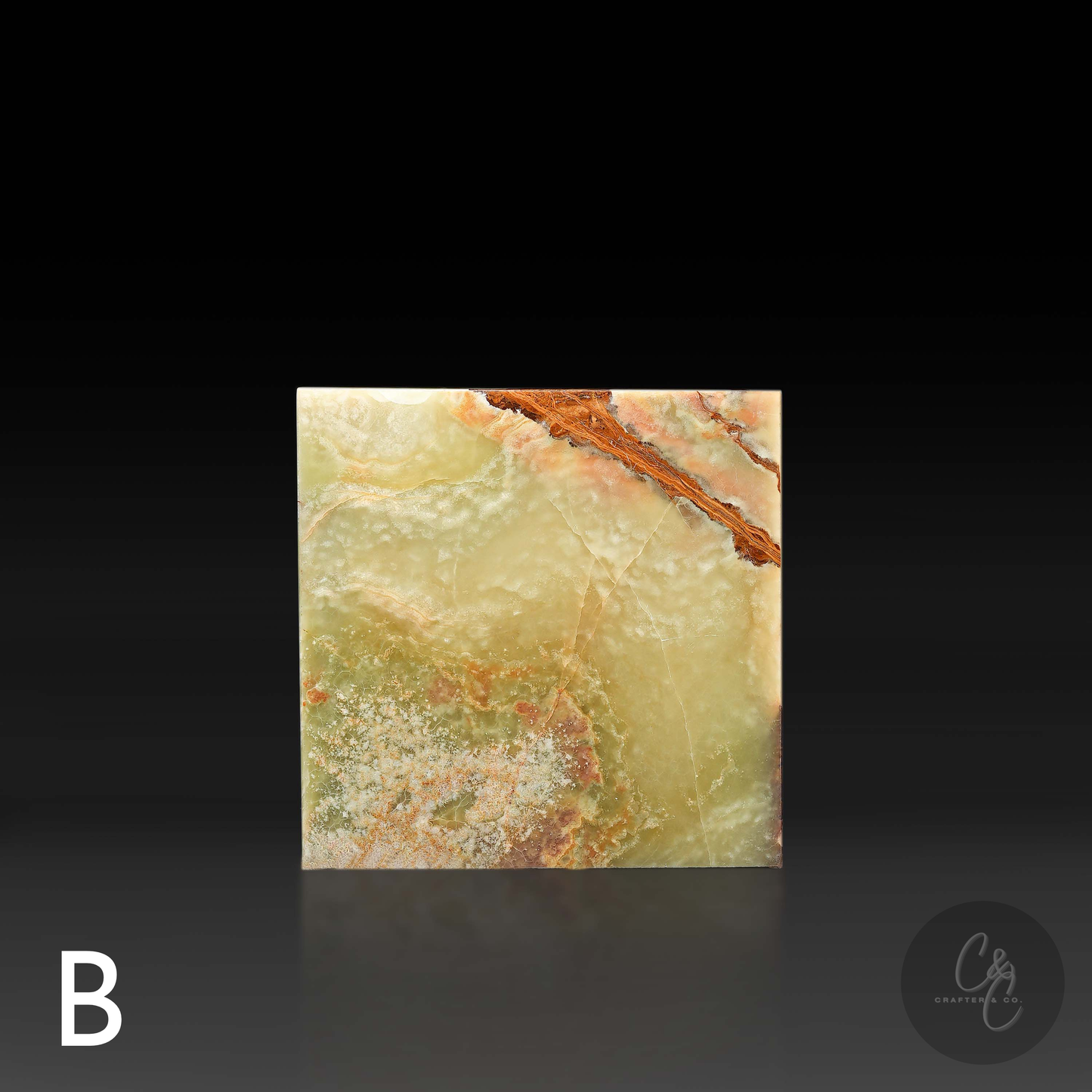 Cube Side Table - Green Onyx