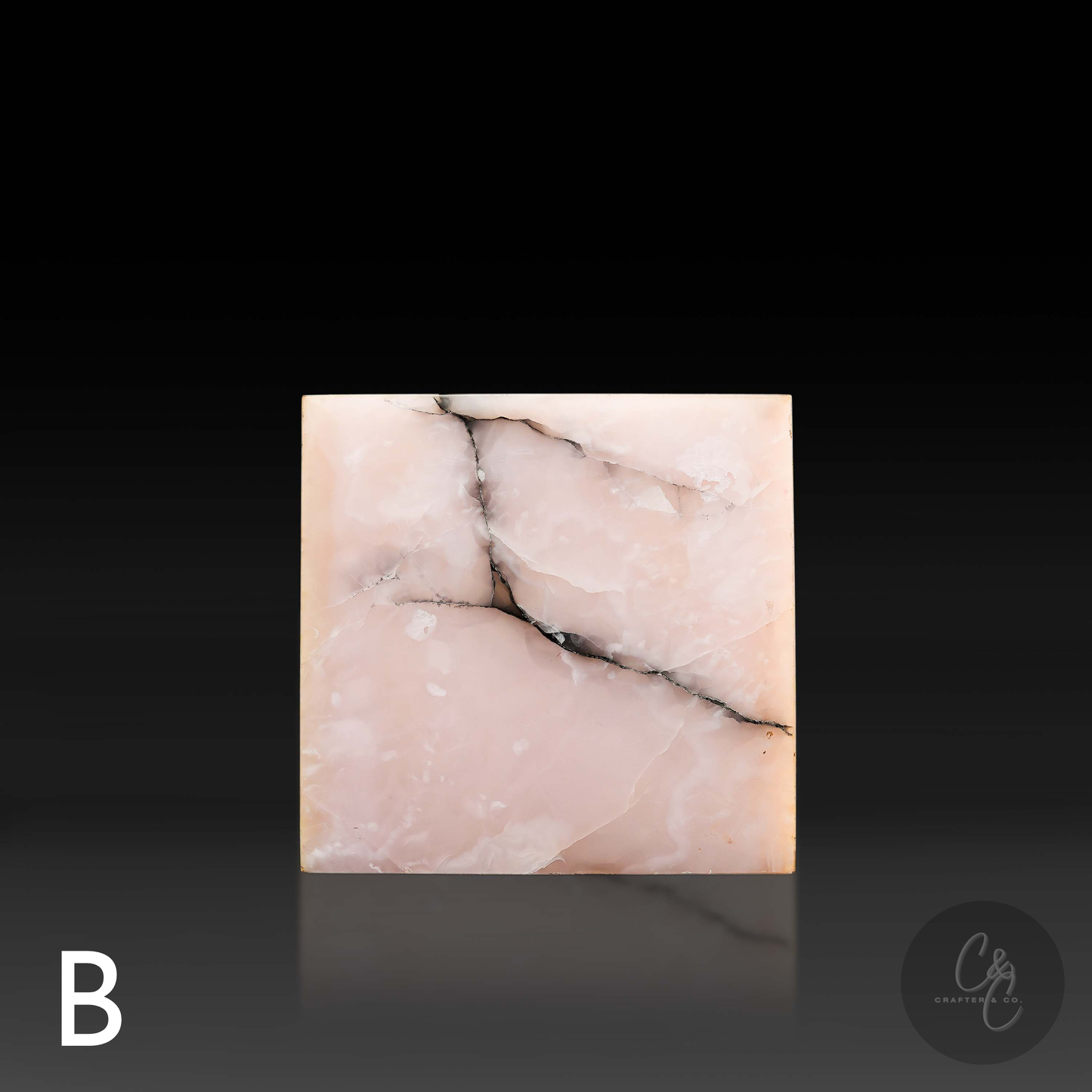 Cube Side Table - Pink Onyx