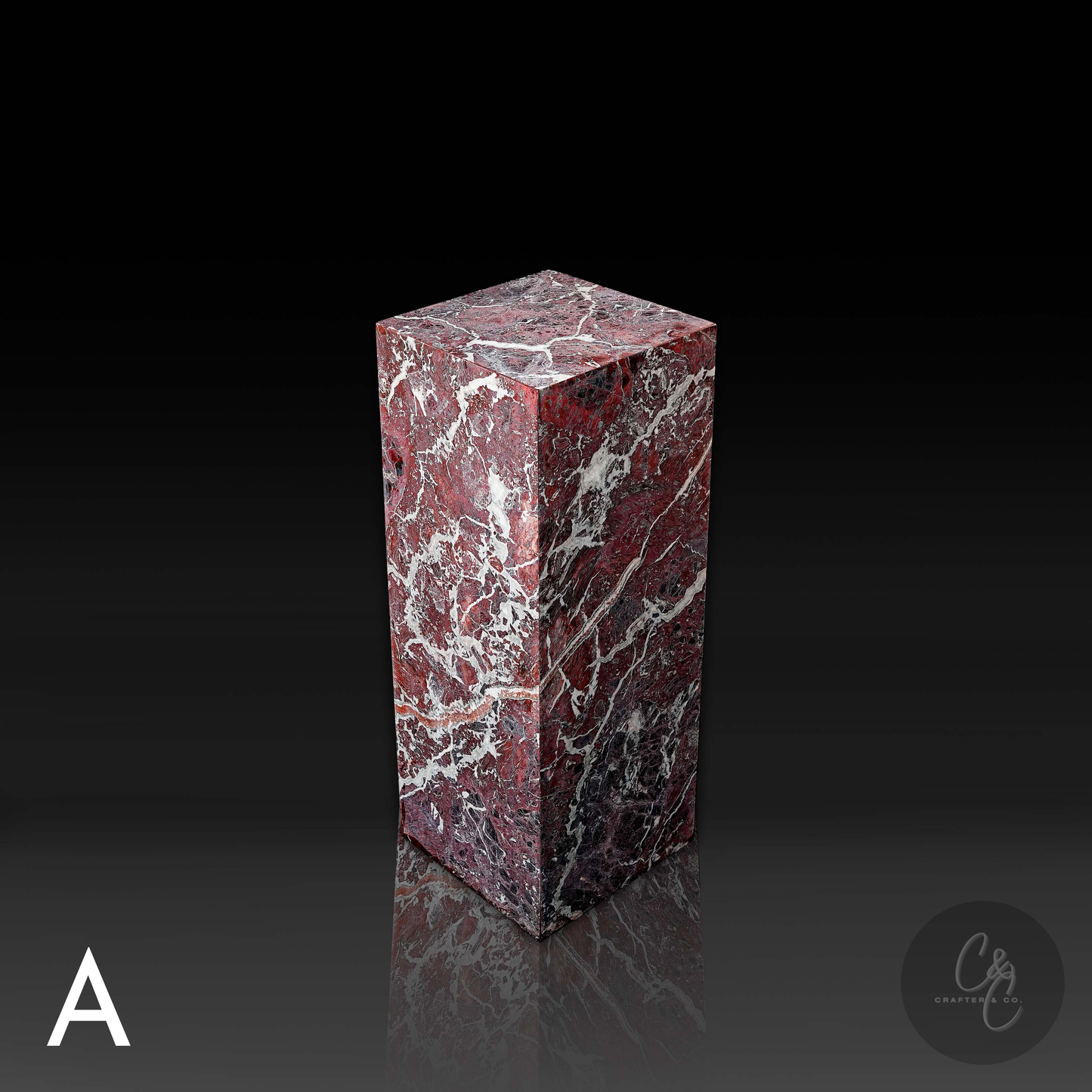 Rosso Levento Marble Plinth