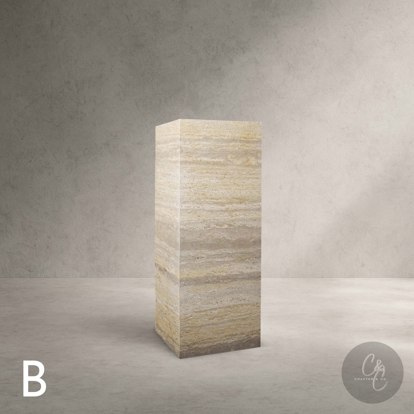 Travertine Veincut Plinth
