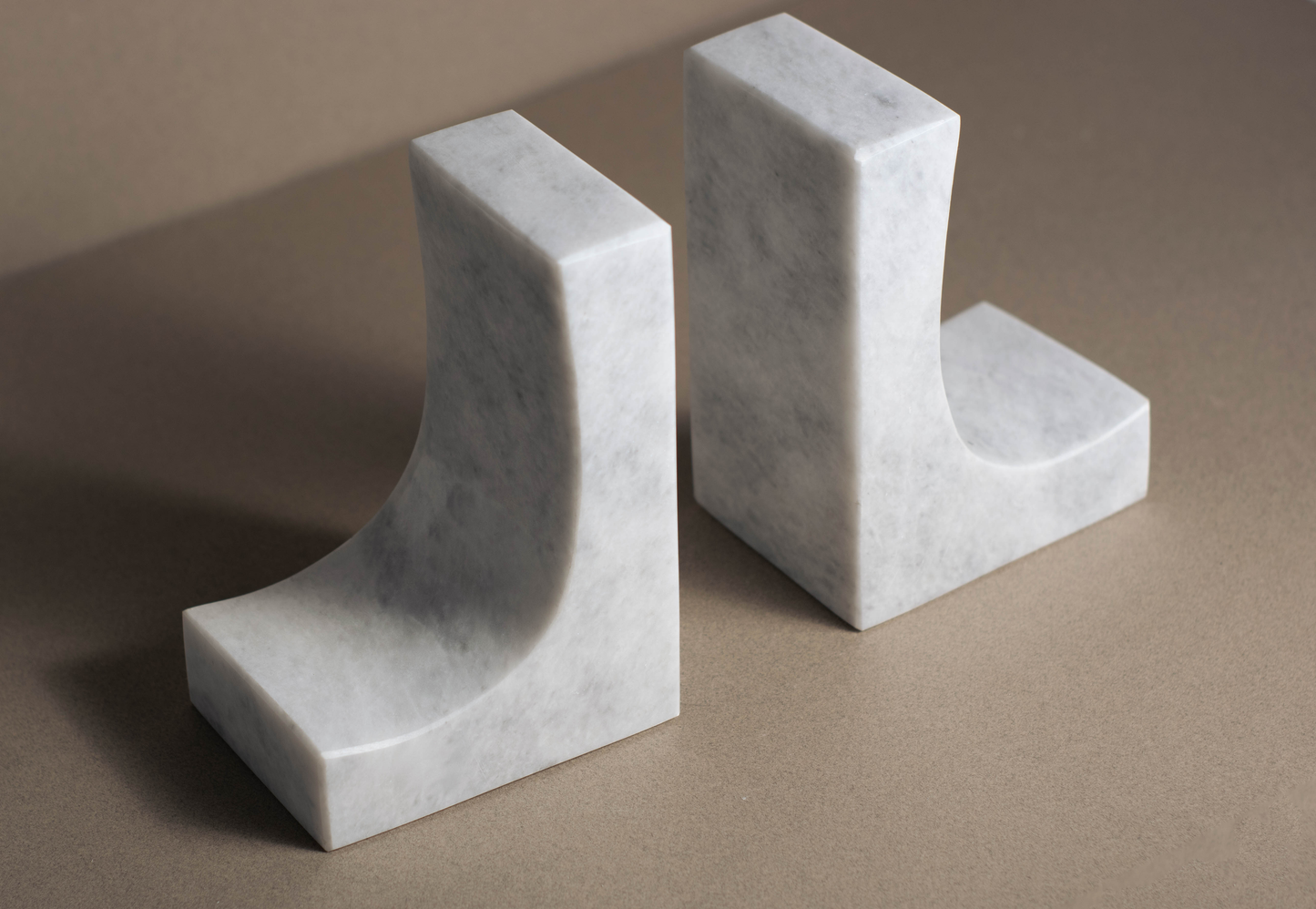 Hand carved White Marble Bookends for modern home decor