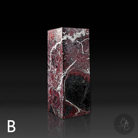 Rosso Levento Marble Plinth