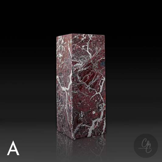 Rosso Levento Marble Plinth