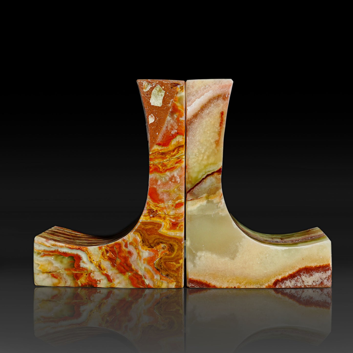 Ascend Bookends – Green Onyx