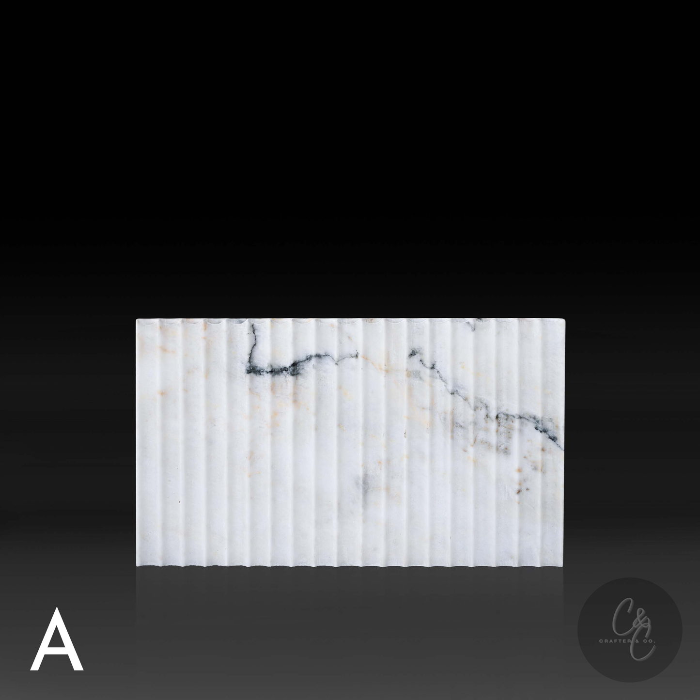 Corrugated Coffee Table – Calacatta Monet Marble