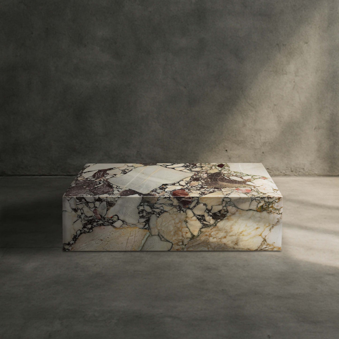 Small Block Coffee Table in Breccia Capraia Marble