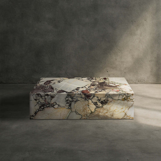 Small Block Coffee Table in Breccia Capraia Marble