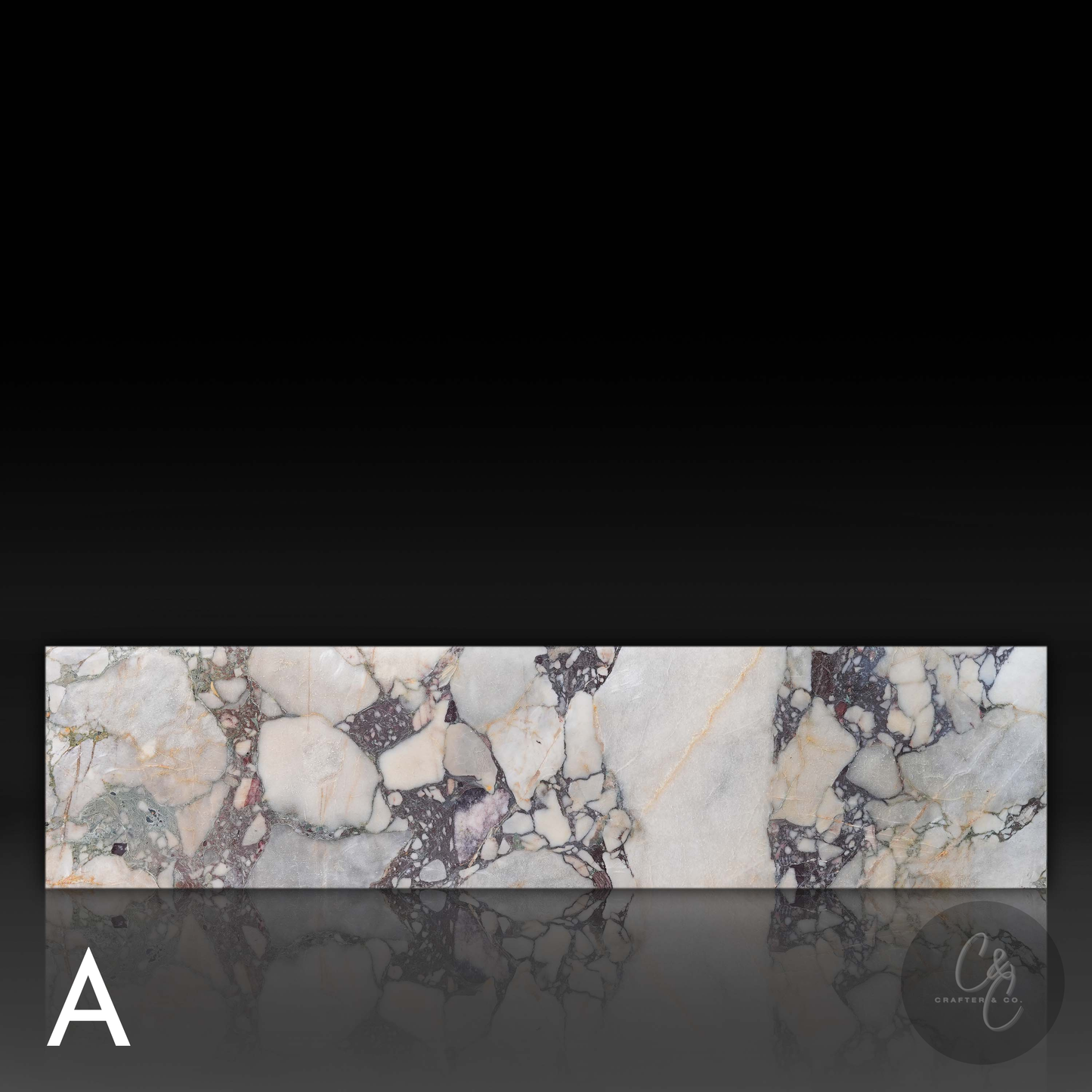 Large Block Breccia Capraia Marble Coffee Table front profile Variant A