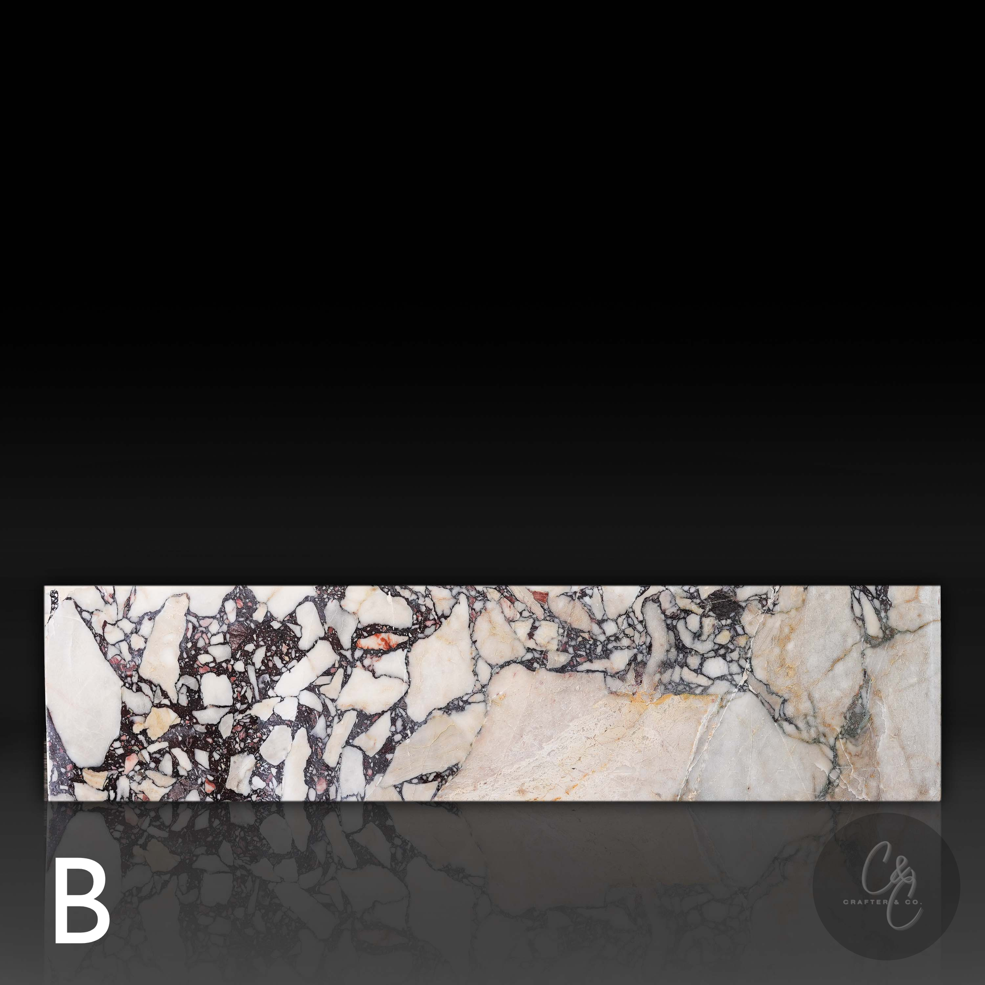 Large Block Breccia Capraia Marble Coffee Table front profile Variant B
