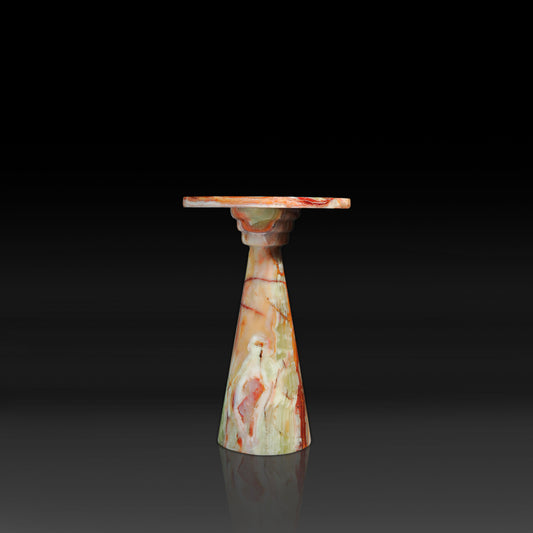 Luna Green Onyx Side Table front view